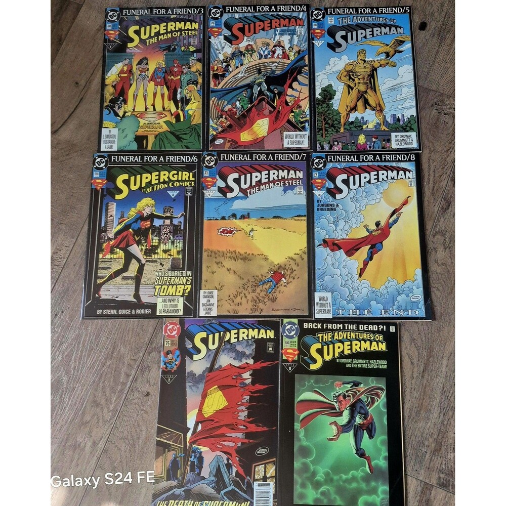 Superman Death, Funeral for a Friend Lot Issues 75 76 77 499 500 685 686 DC 1993